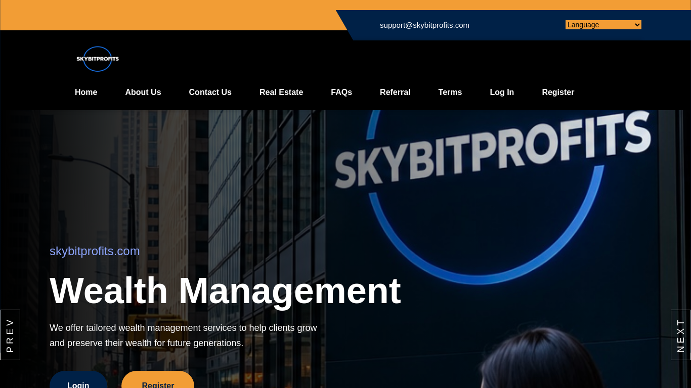 Archived capture of skybitprofits.com, a website assessed as fraudulent.