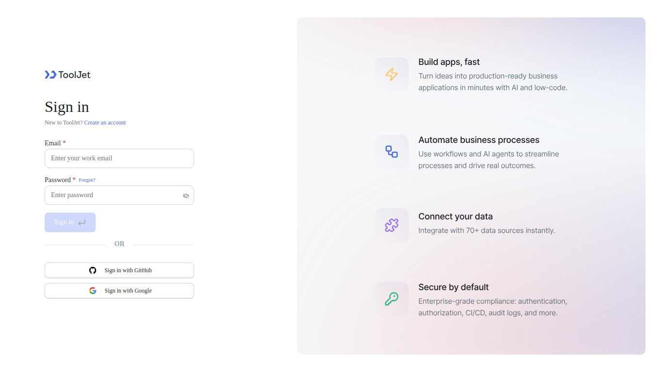 app.tooljet.com