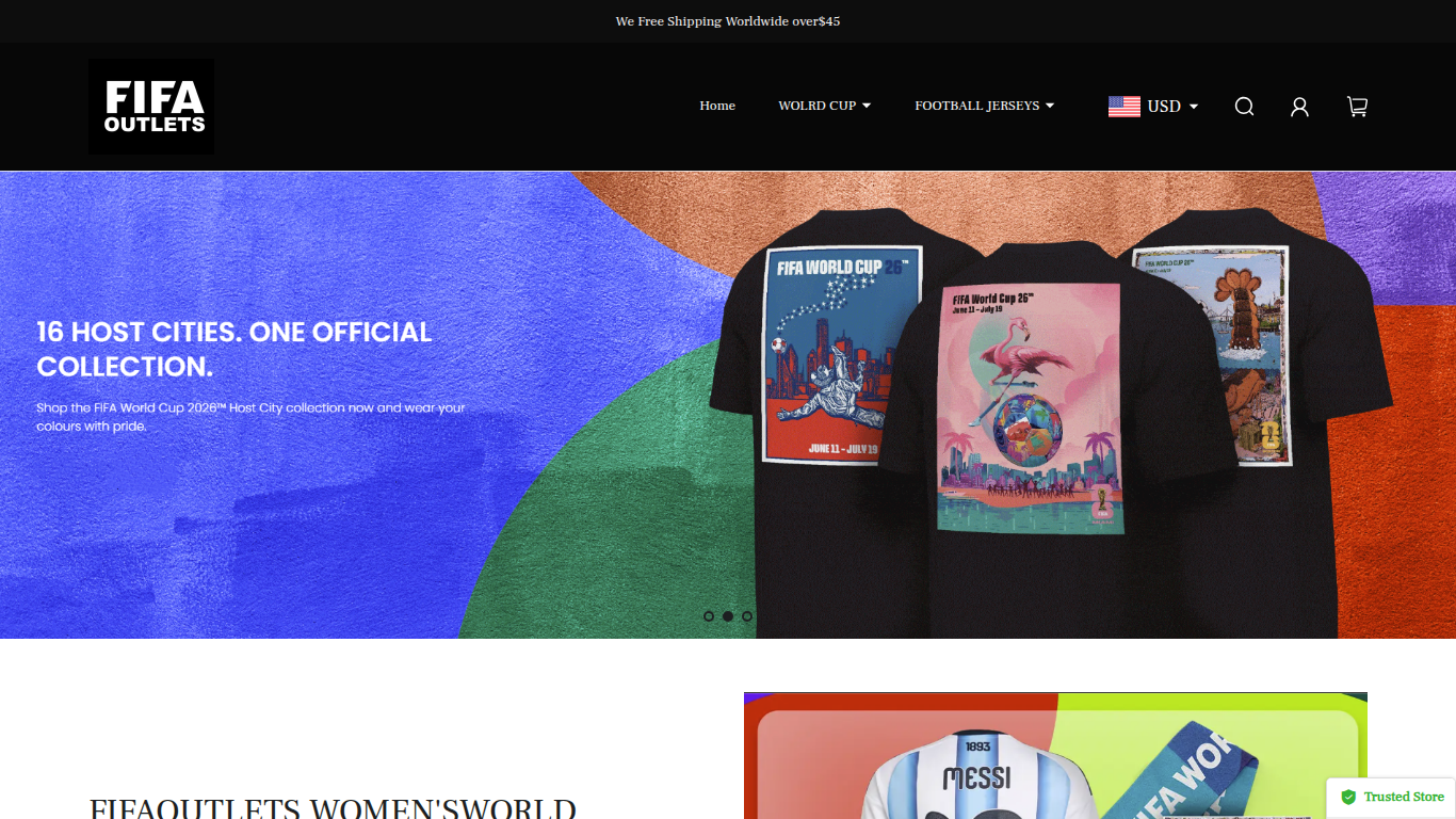 Screenshot of fifaoutlets.com