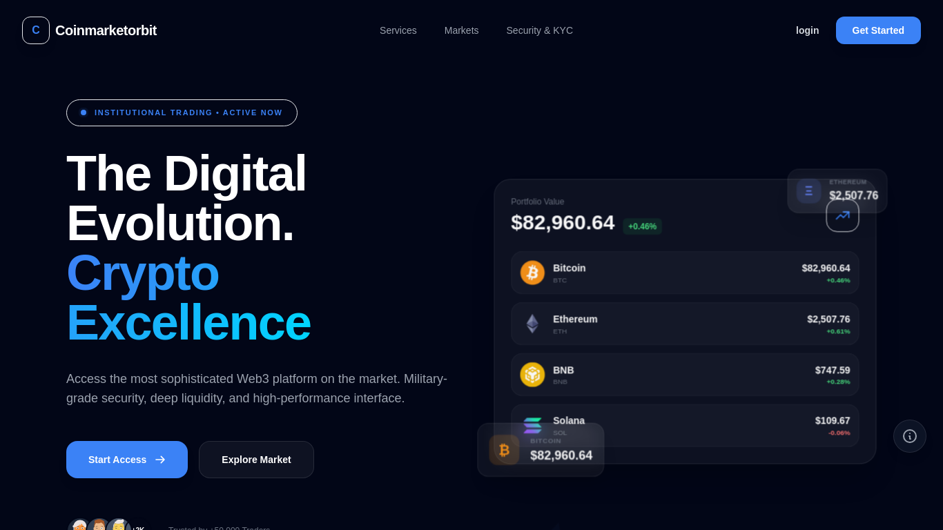 Screenshot of coinmarketorbit.com