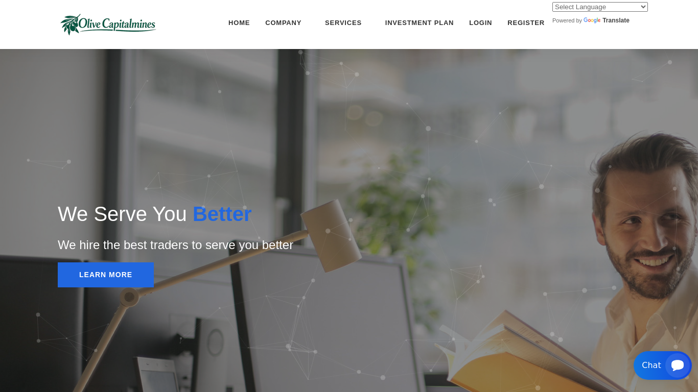 Screenshot of olivecapitalmines.com