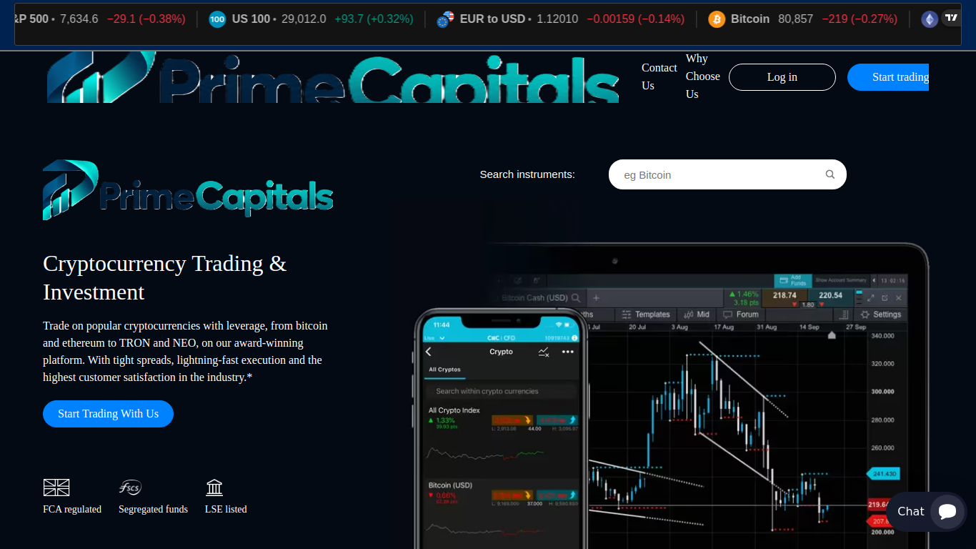 Screenshot of primecapitals.live