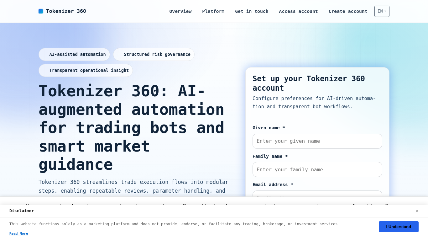 Captura de tokenizer360-app.com