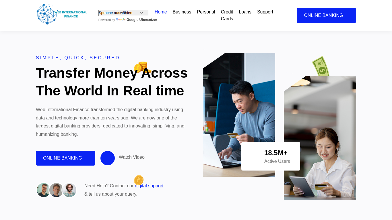 Screenshot of webinternationalfin.org