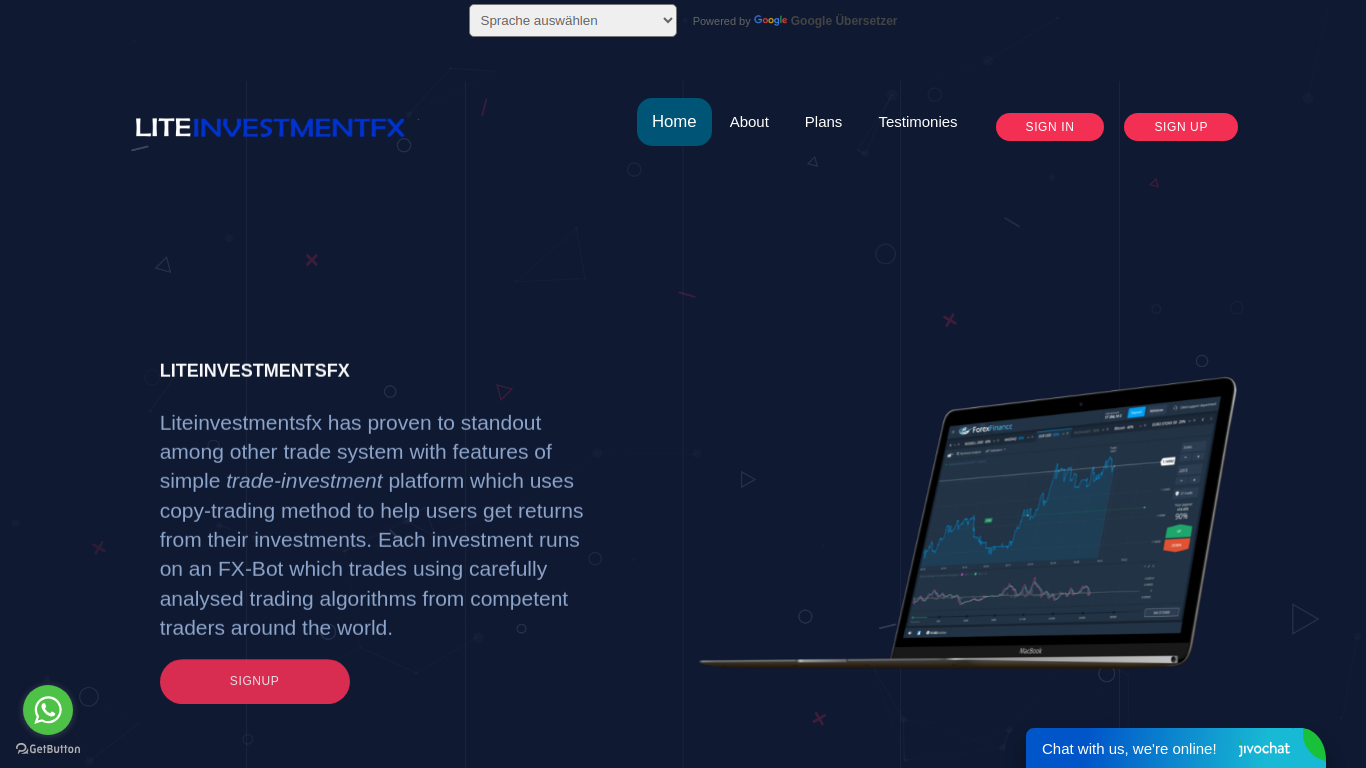 Screenshot of liteinvestmentsfx.net
