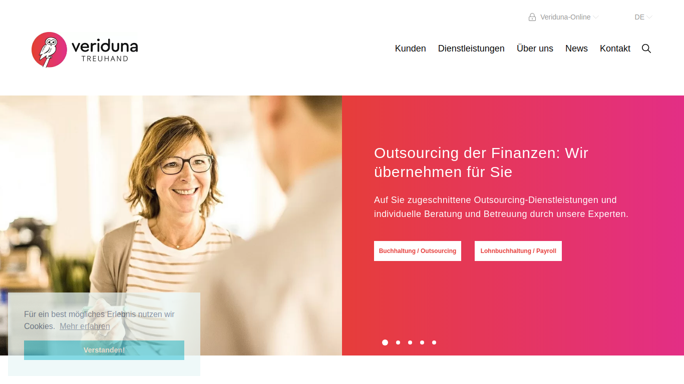 Screenshot of veriduna.ch