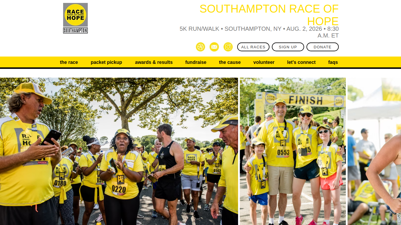 Screenshot of southampton.raceofhopeseries.com