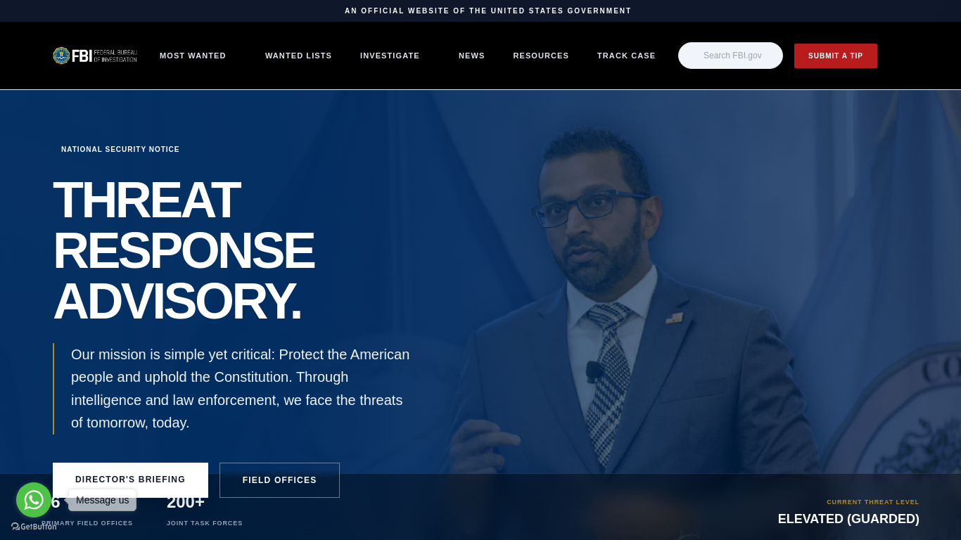 Screenshot of fbiinvdep.online