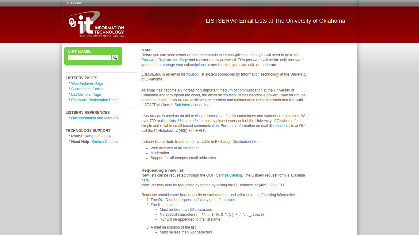 lists.ou.edu