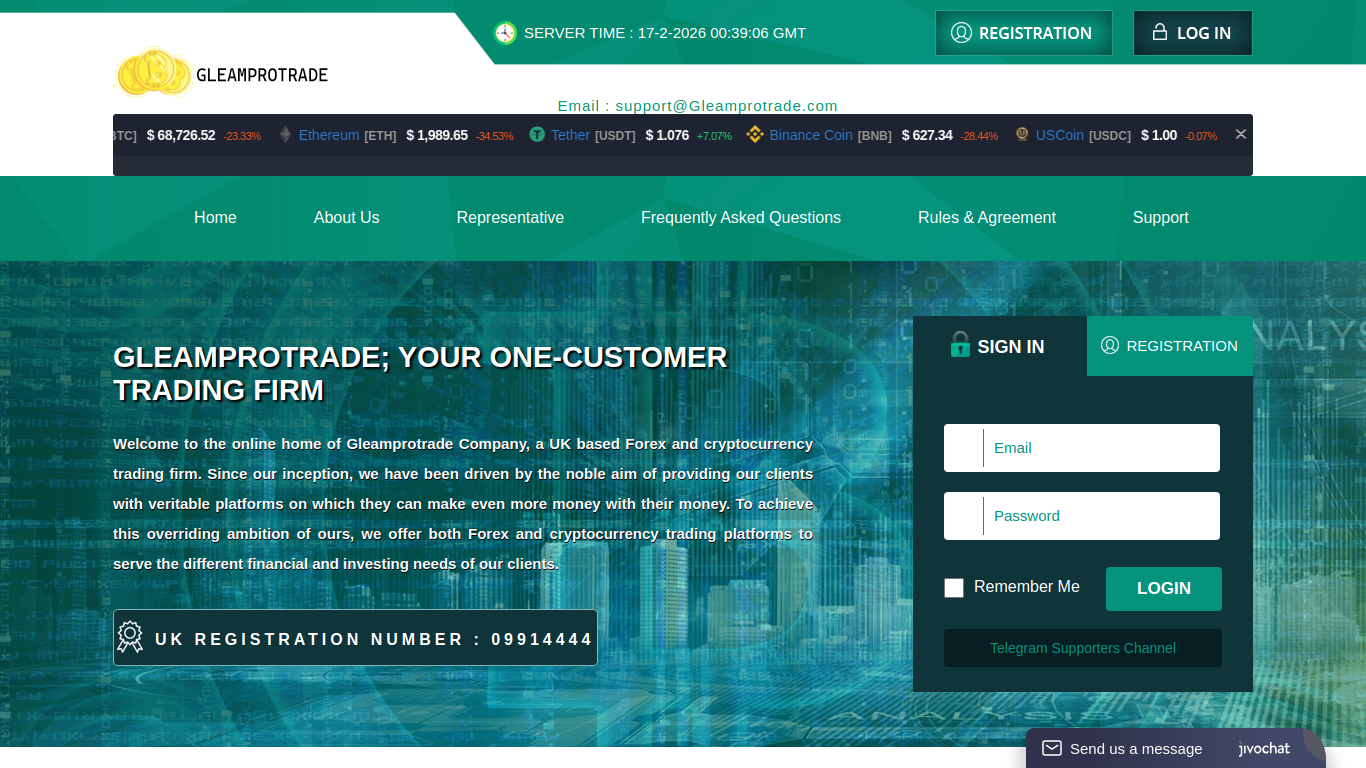 gleamprotrade.com