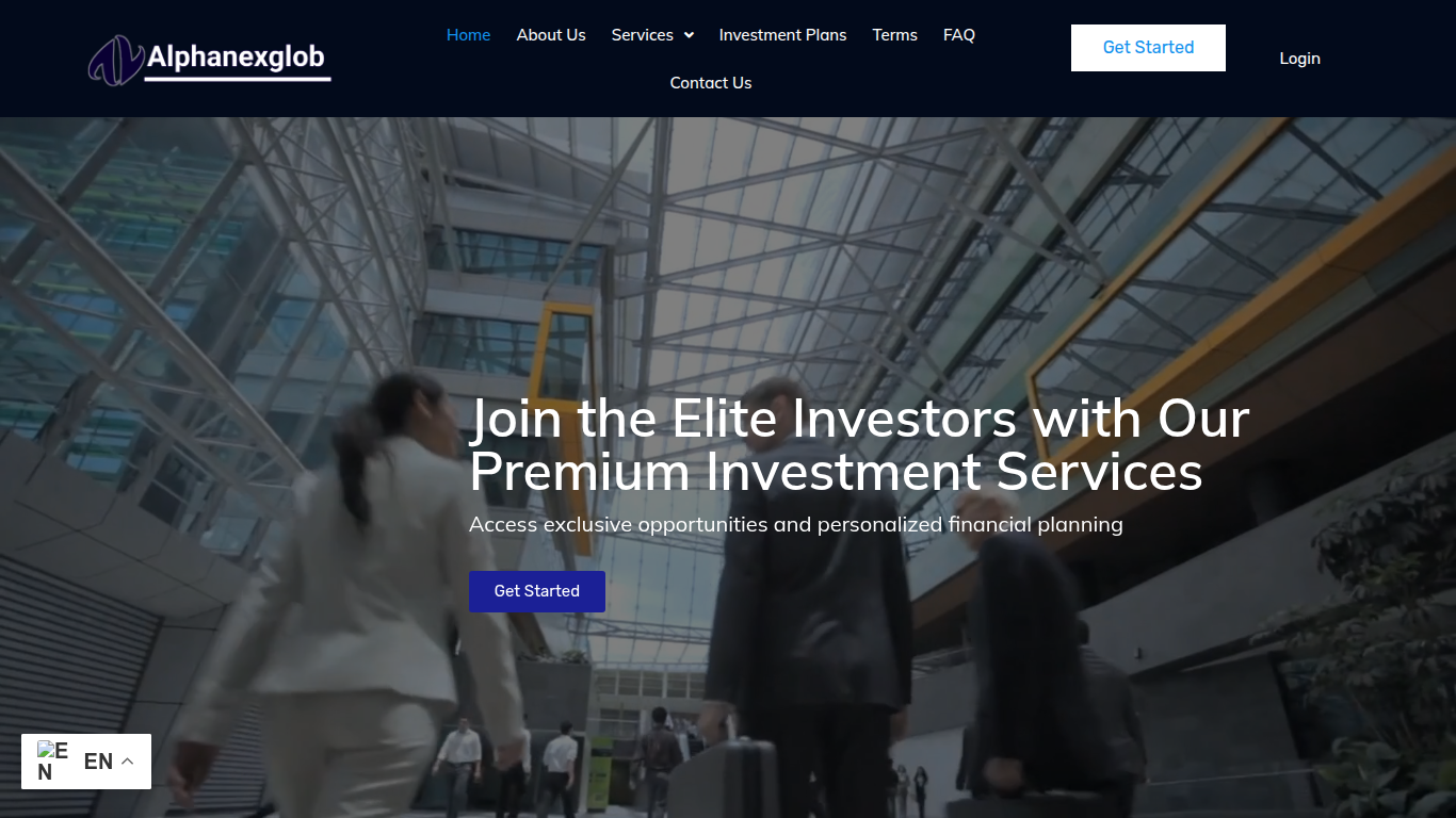 Screenshot of alphanexglob.com