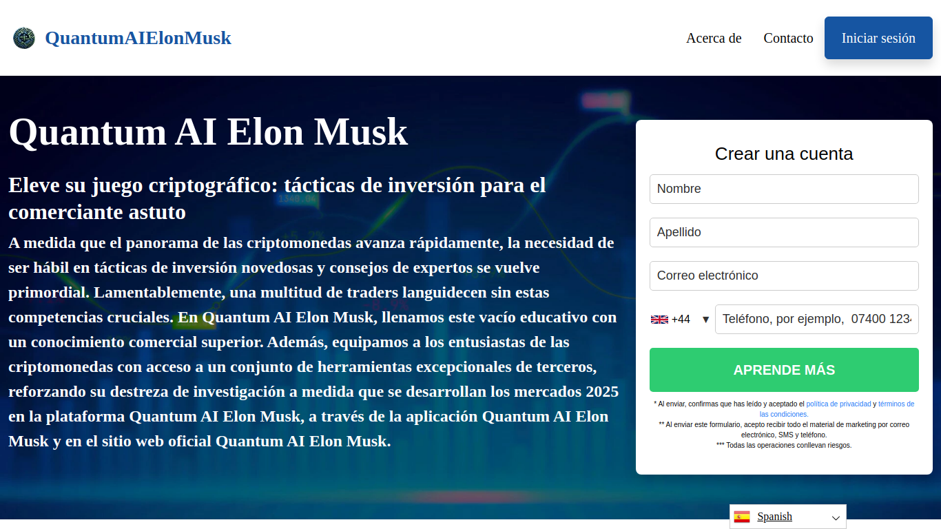Captura de quantumaielonmusk.io