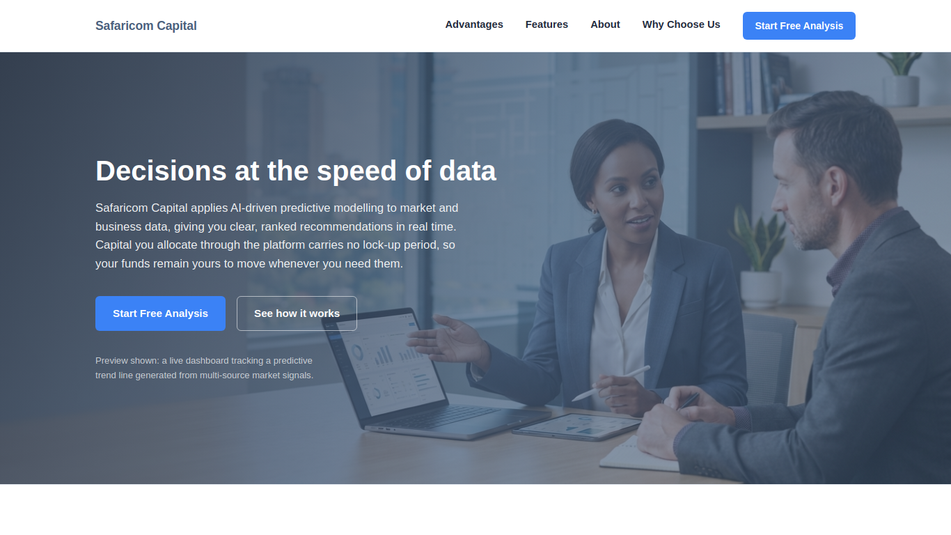Screenshot of safaricomcapital.com