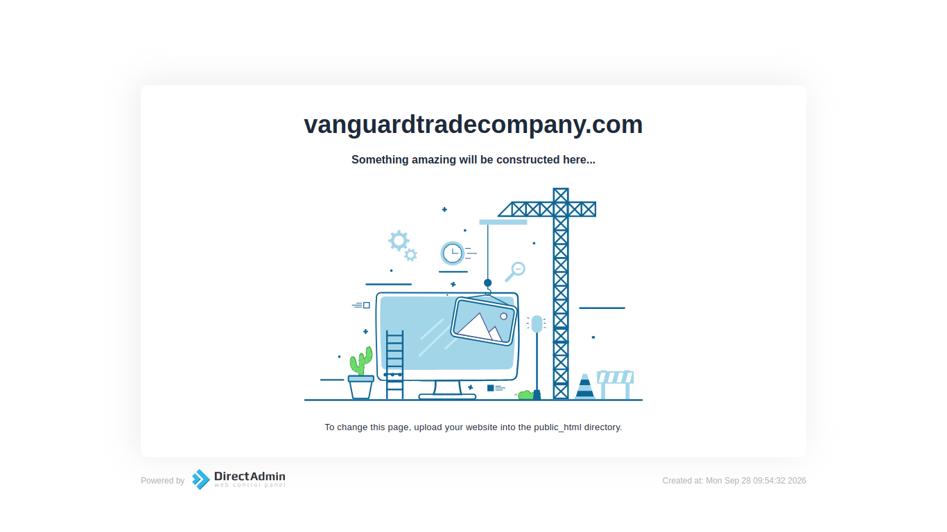 Screenshot of vanguardtradecompany.com