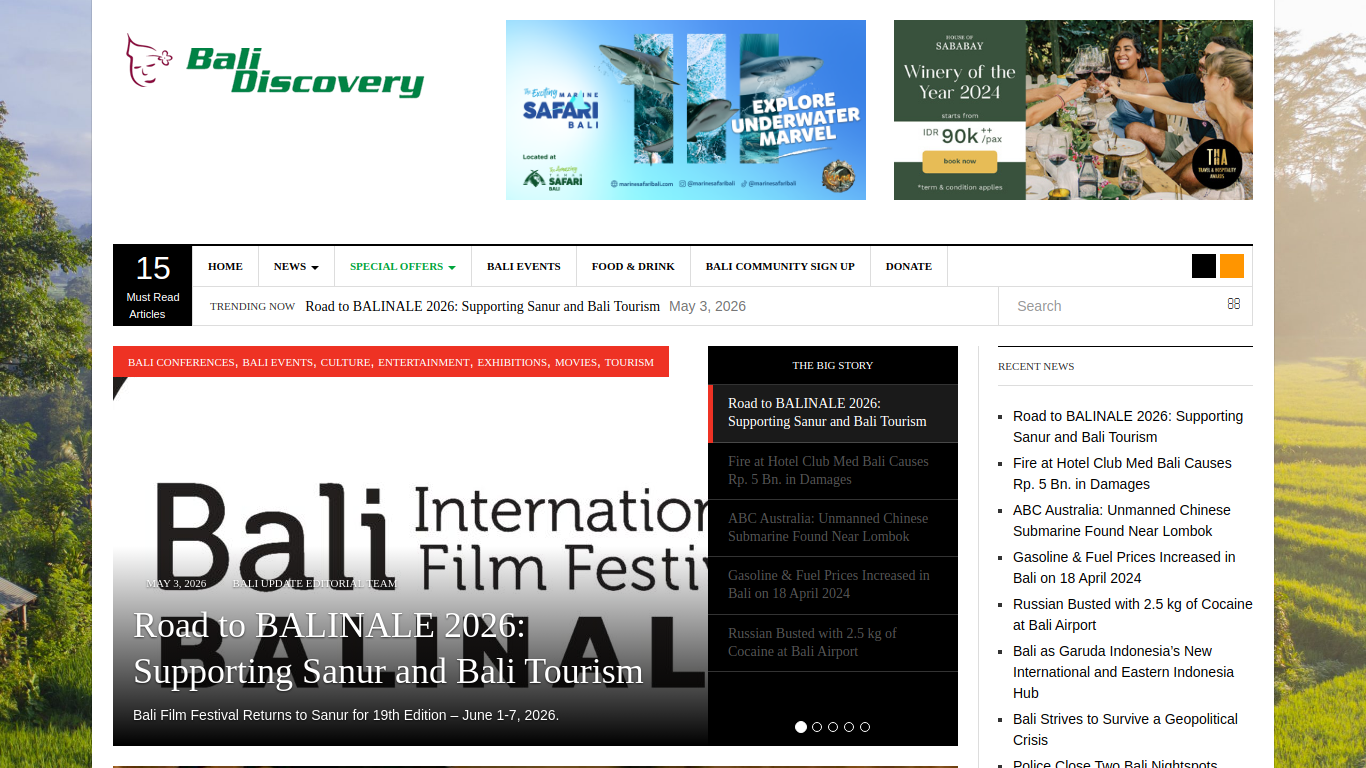 Screenshot of balidiscovery.com