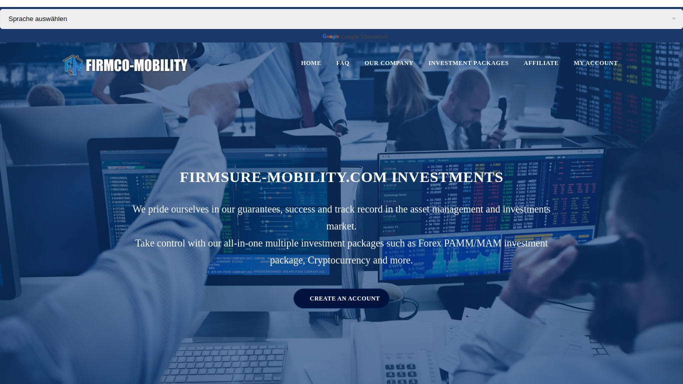 Screenshot of firmsure-mobility.com