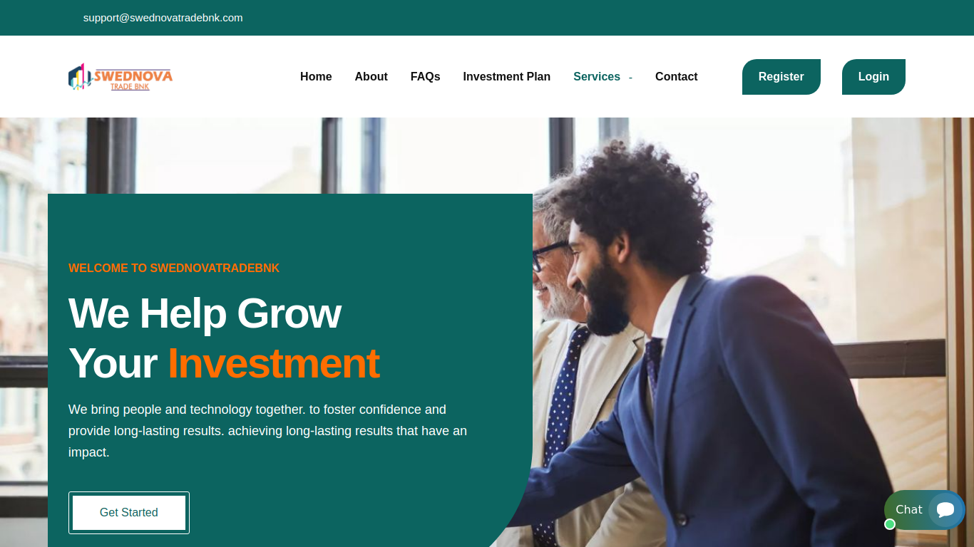 Screenshot of swednovatradesbnk.com