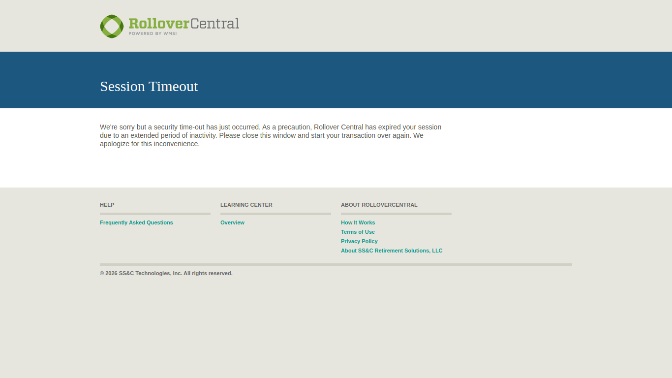 Screenshot of app.rollovercentral.com