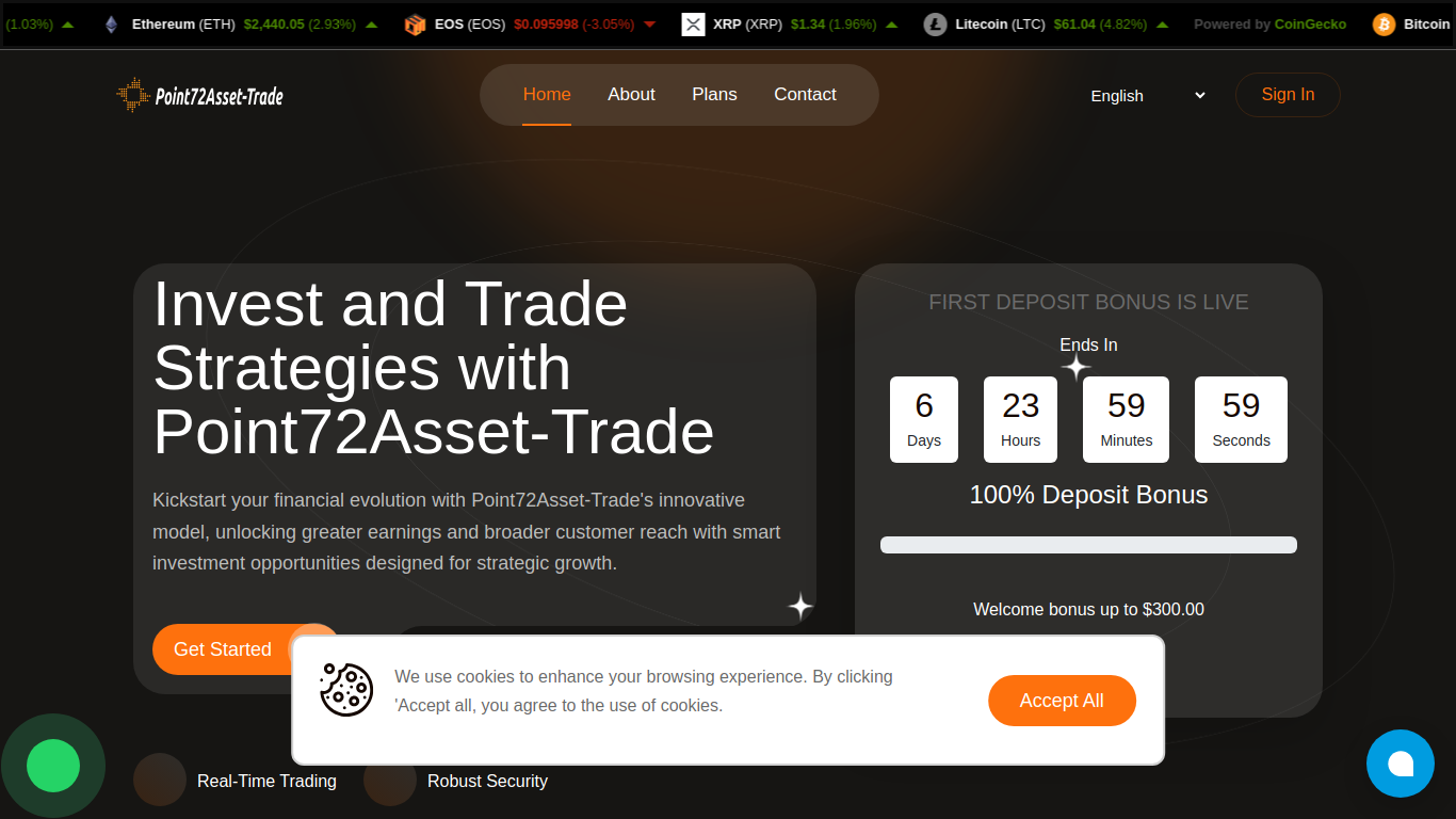 Screenshot of point72asset-trade.com