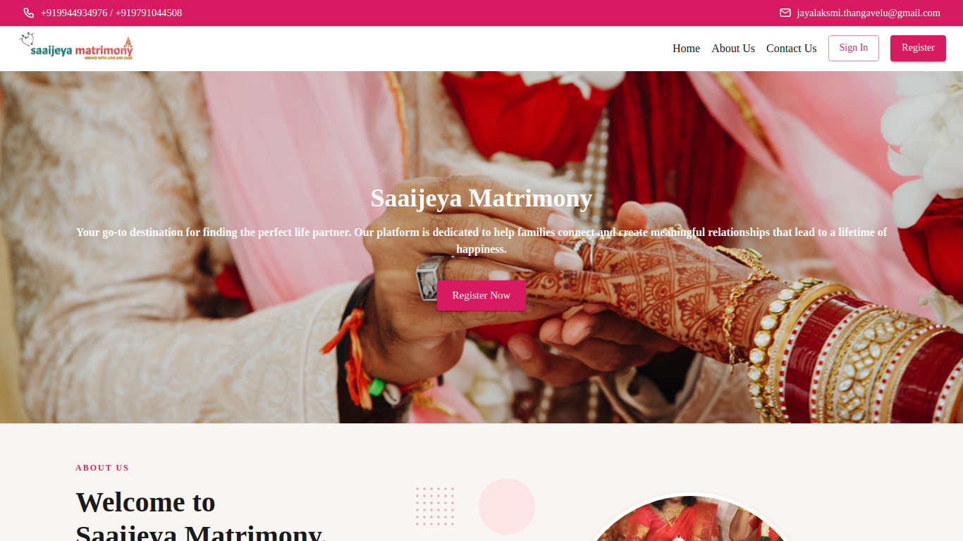 saaijeyamatrimony.com