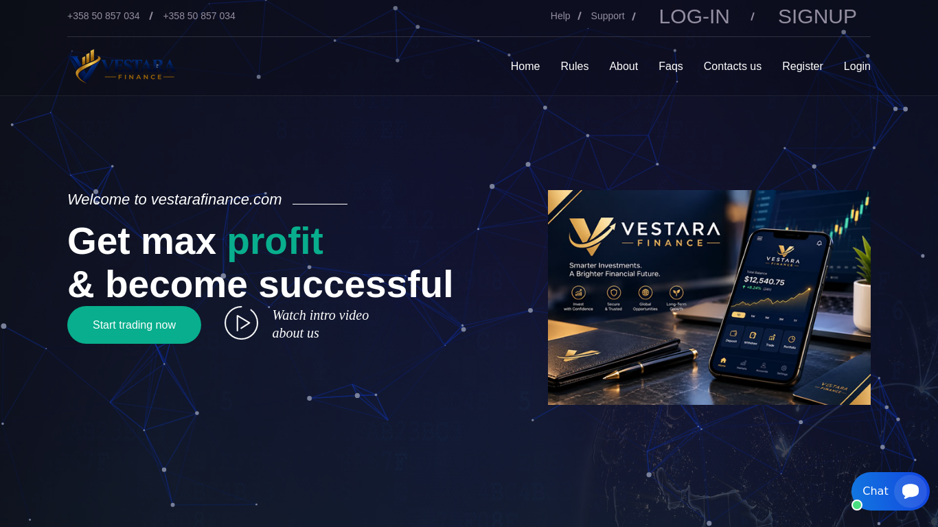 Screenshot of vestarafinance.com