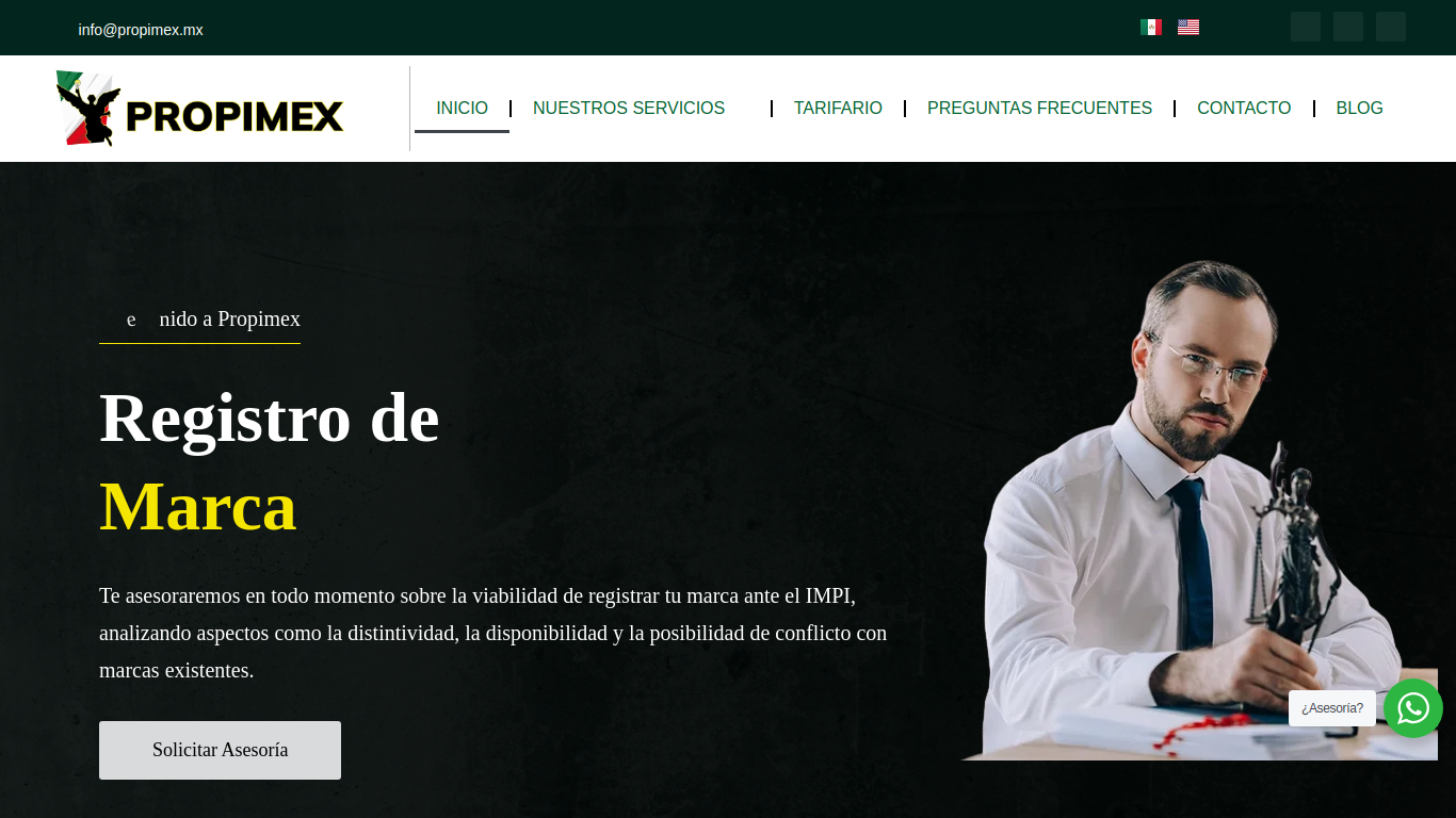 Screenshot of propimex.mx