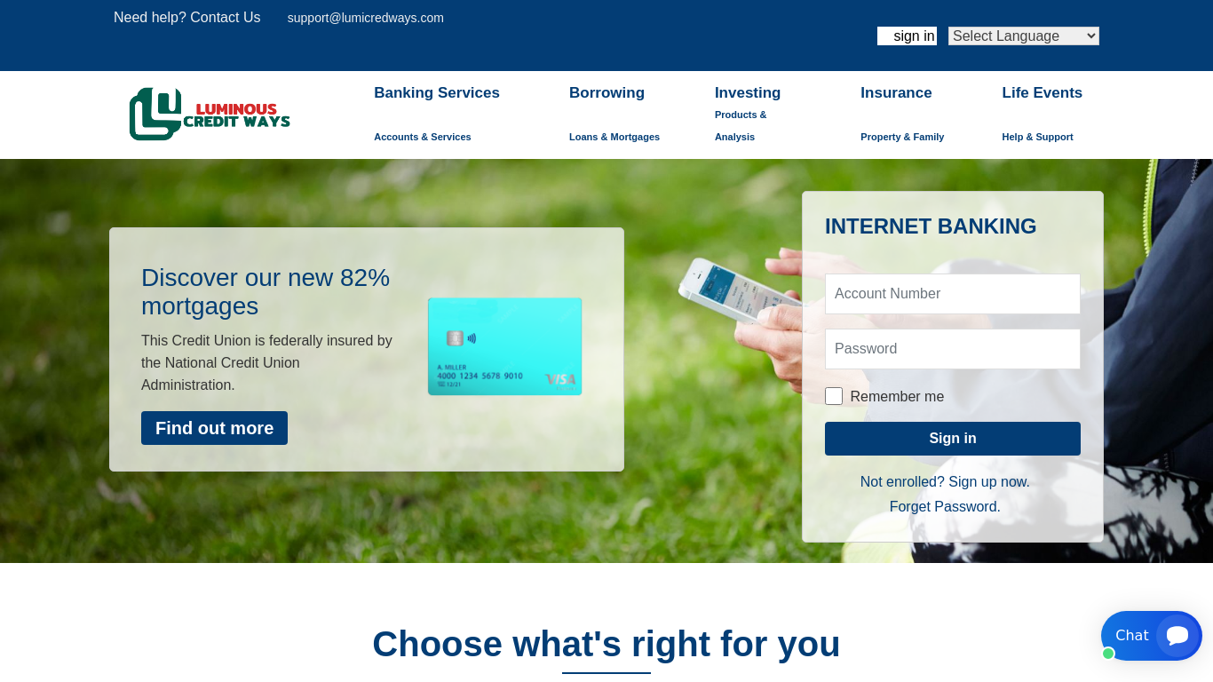 Captura de lumicredways.com