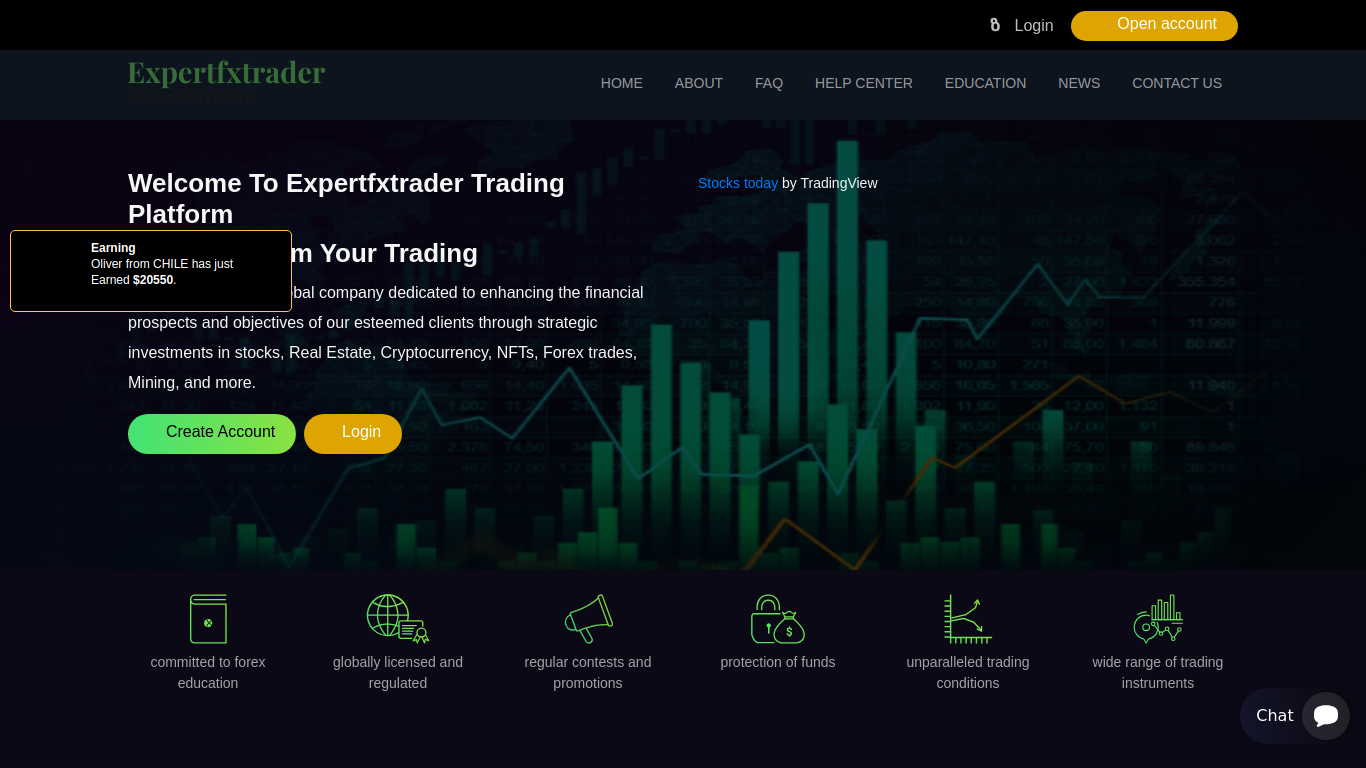 Captura de expertfxtrader.com