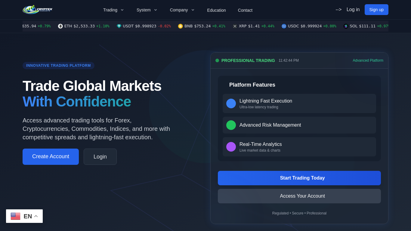 Captura de cryptex-markets.com