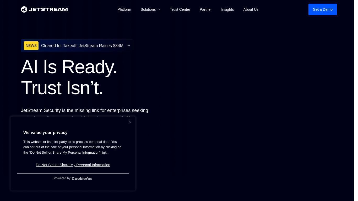 Screenshot of jetstream.security