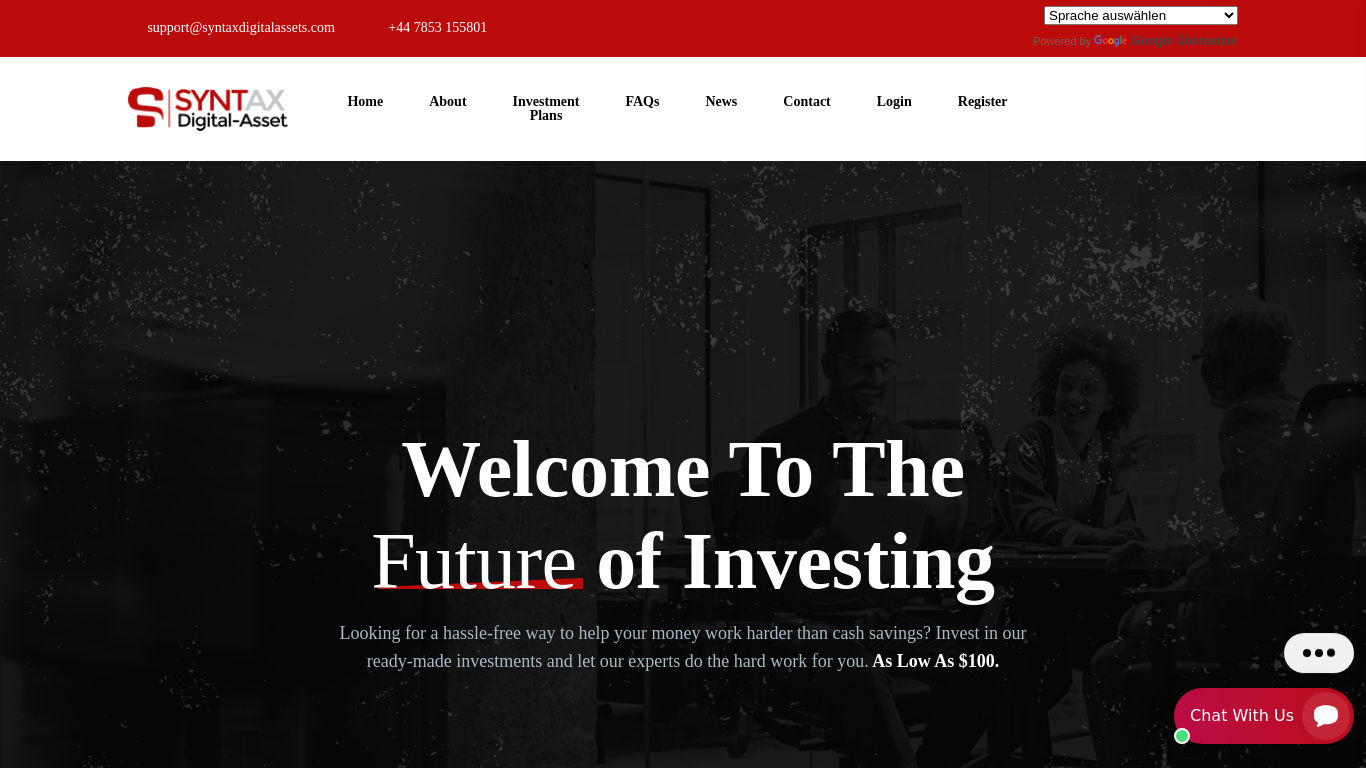 Screenshot of syntaxdigitalassets.com