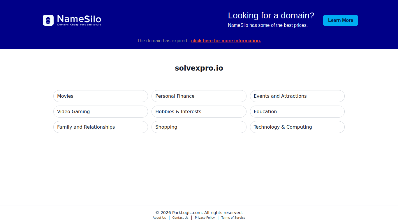 Screenshot of solvexpro.io