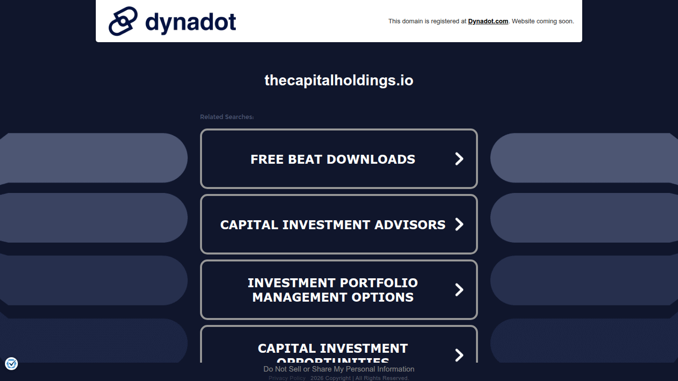 Captura de thecapitalholdings.io