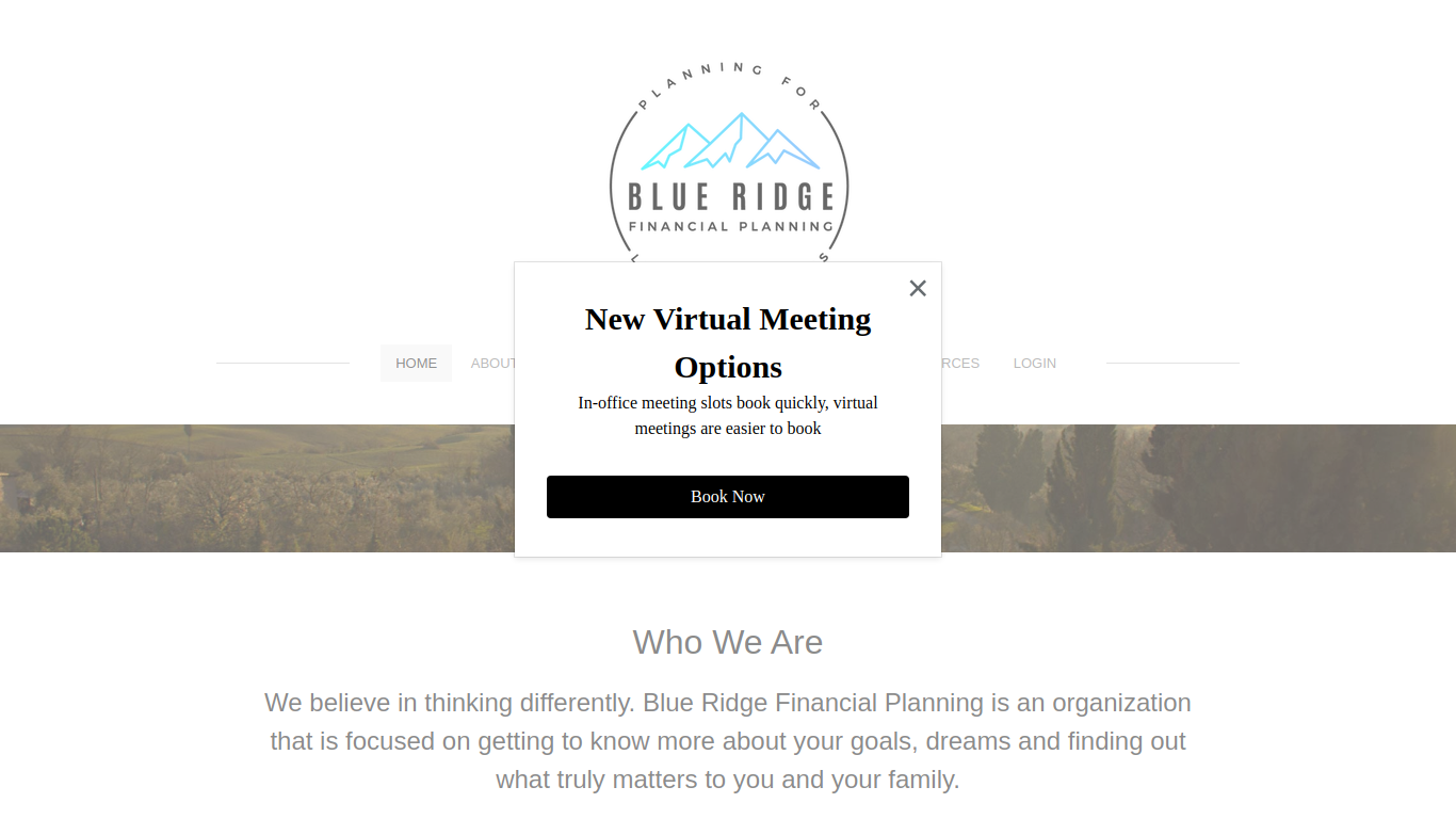 Screenshot of www.blueridgeplanning.com