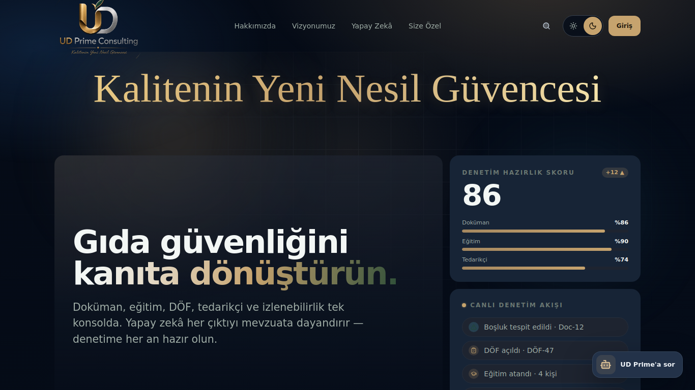 Screenshot of udprime.com.tr