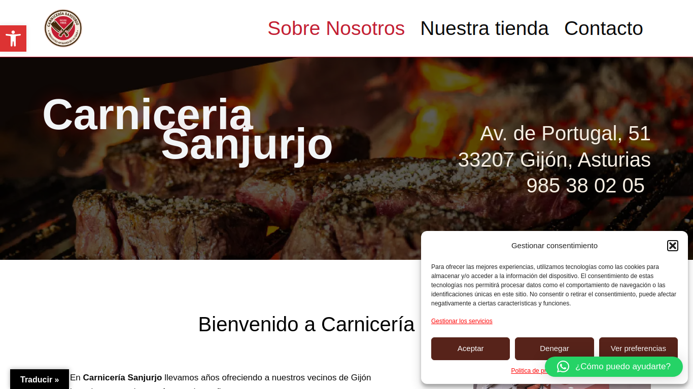 Screenshot of carniceriasanjurjo.es
