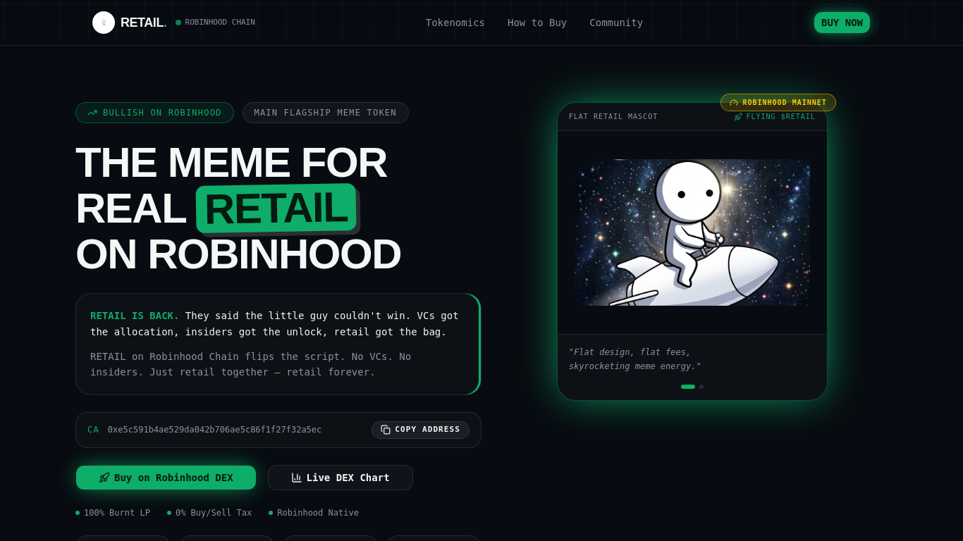 Screenshot of retailinvestors.xyz