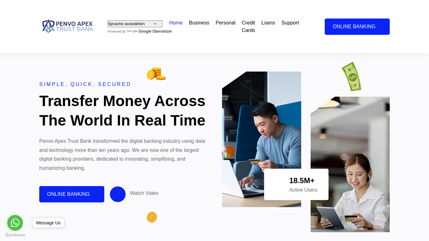 Screenshot of penvoapextrustbnk.com