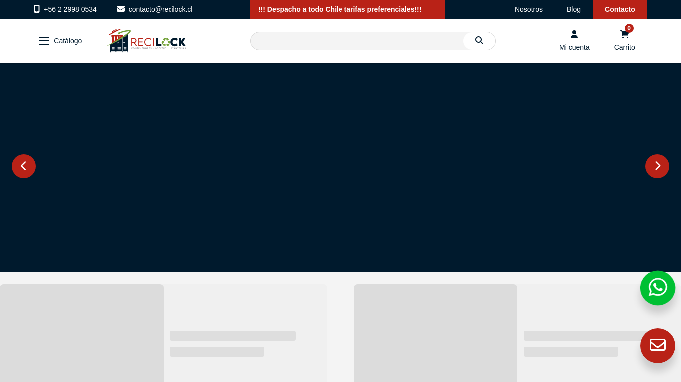 Screenshot of www.recilock.cl