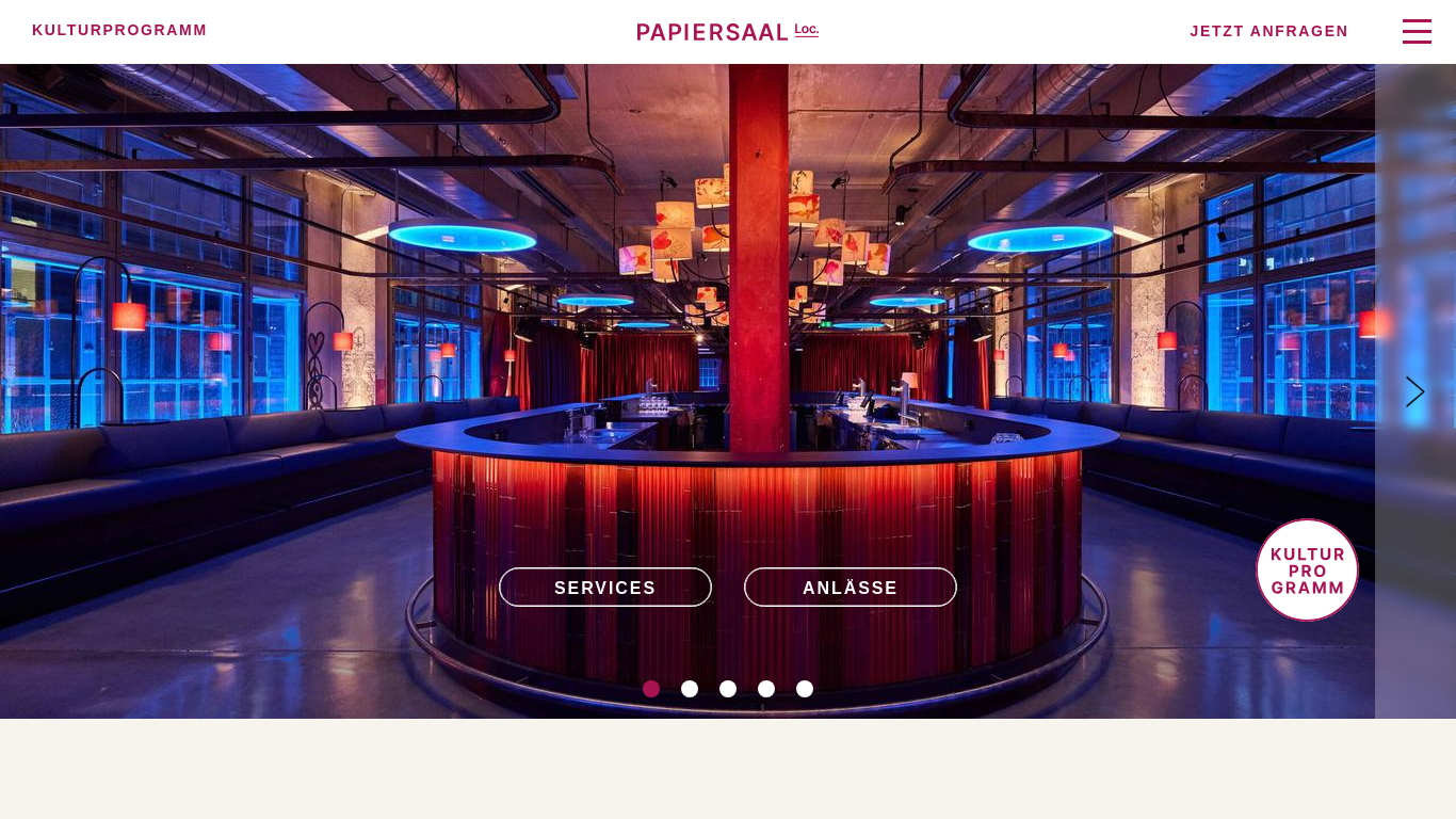 Screenshot of papiersaal-loc.ch