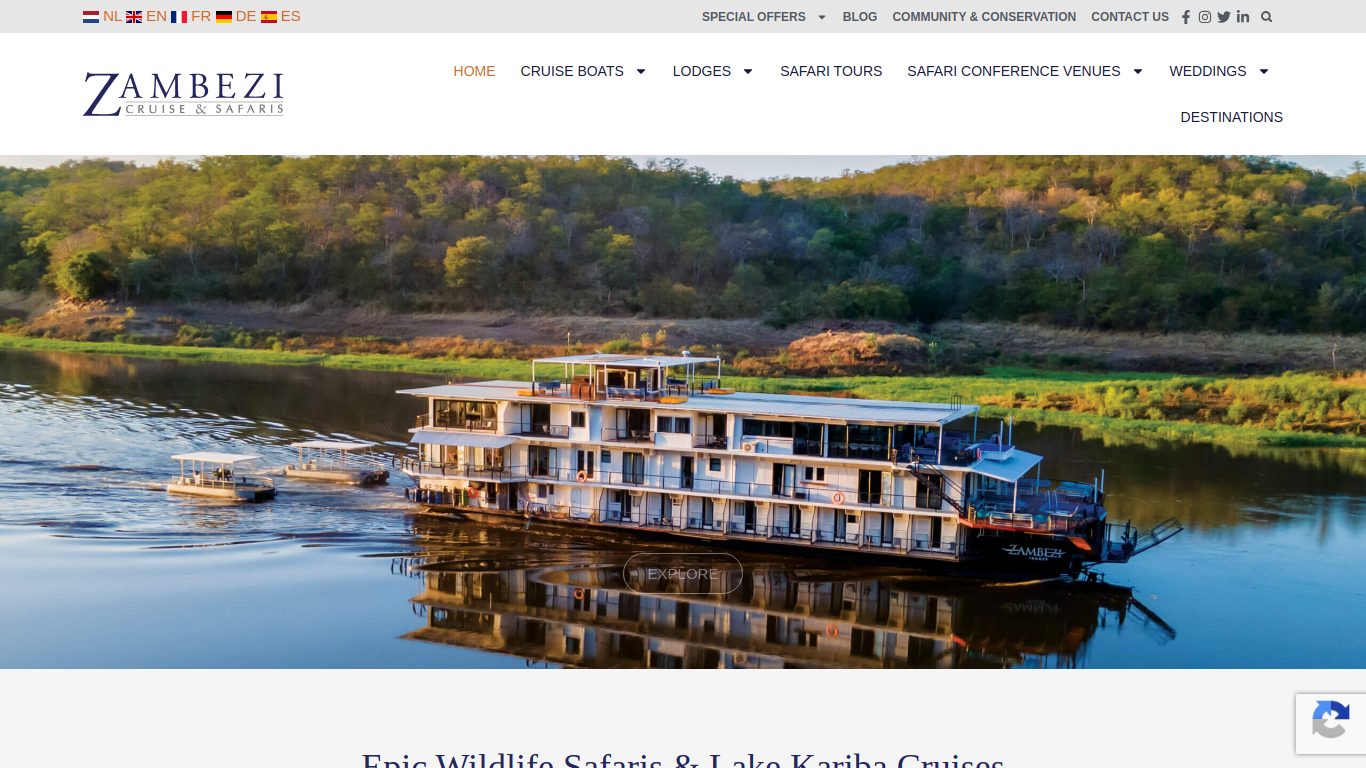 zambezicruisesafaris.com
