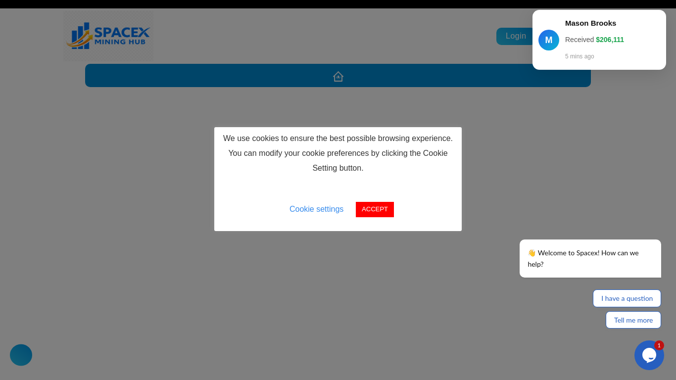 Screenshot of spacexmininghub.com