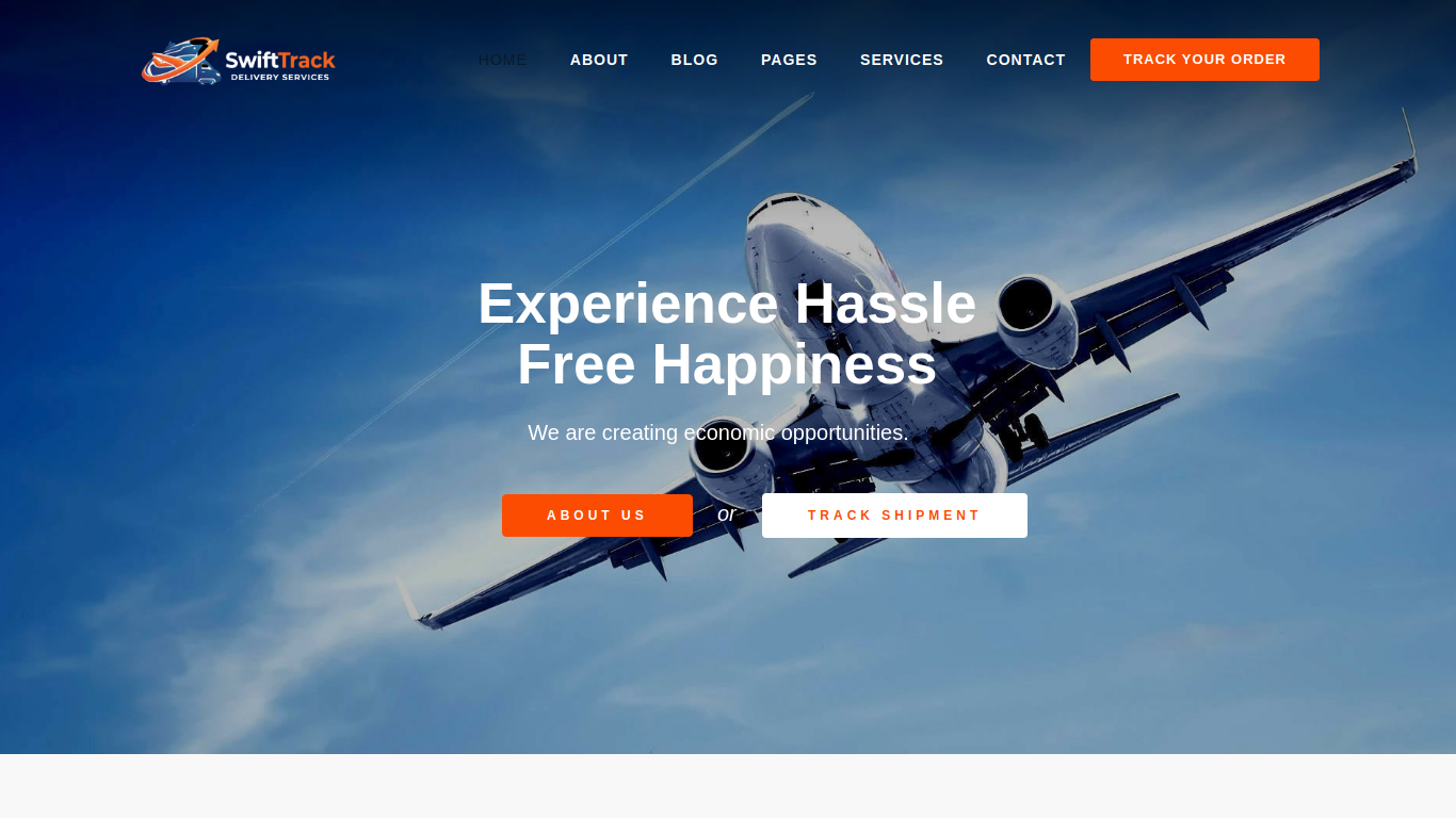 Screenshot of swifttrackdeliveryservices.com